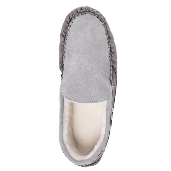 MUK LUKS Men\'s Everett Moccasin Slippers, Dark Grey, 12 main image 6